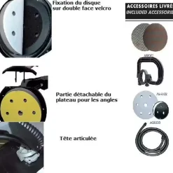 Ponceuse girafe 225 mm 550W POG225 LEMAN