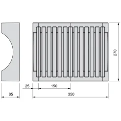 Porte-assiettes pour meuble - plastique gris anthracite EMUCA