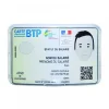 Porte-badge rigide et scratch autocollant adaptable sur casque AUBOUEIX