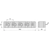 Porte-balais 4 trous et 5 crochets - plastique - gris EMUCA
