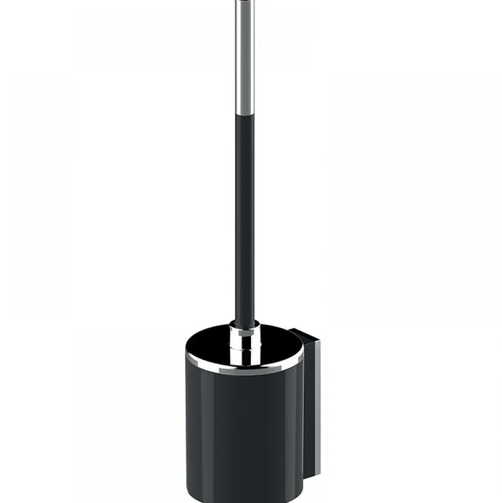 Porte-balayette WC - mural - avec brosse - Onyx Duo AKW INTERNATIONAL