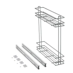 Porte-bouteilles latéral extractible SupraMax acier chromé - 150 mm EMUCA
