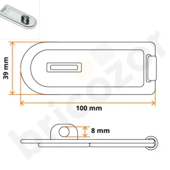 Porte-cadenas blindés PC 100 - acier galvanisé - par 10 BURG WACHTER