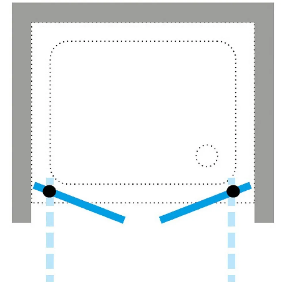 Porte de douche battante Océan B - extensible 78 à 84 cm NOVELLINI