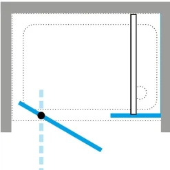 Porte de douche pivotante extensible 114-120 cm - verre transparent - Ocean G+F NOVELLINI