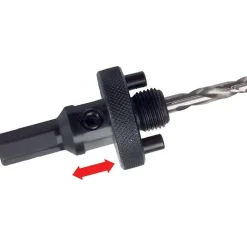 Porte-outil A2 à foret guide Ø11 pour scie cloche bimétal Ø32 à 210mm RUKO