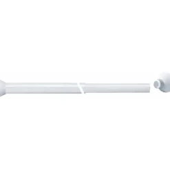 Porte rideaux droit extensible acier epoxy blanc PELLET ASC