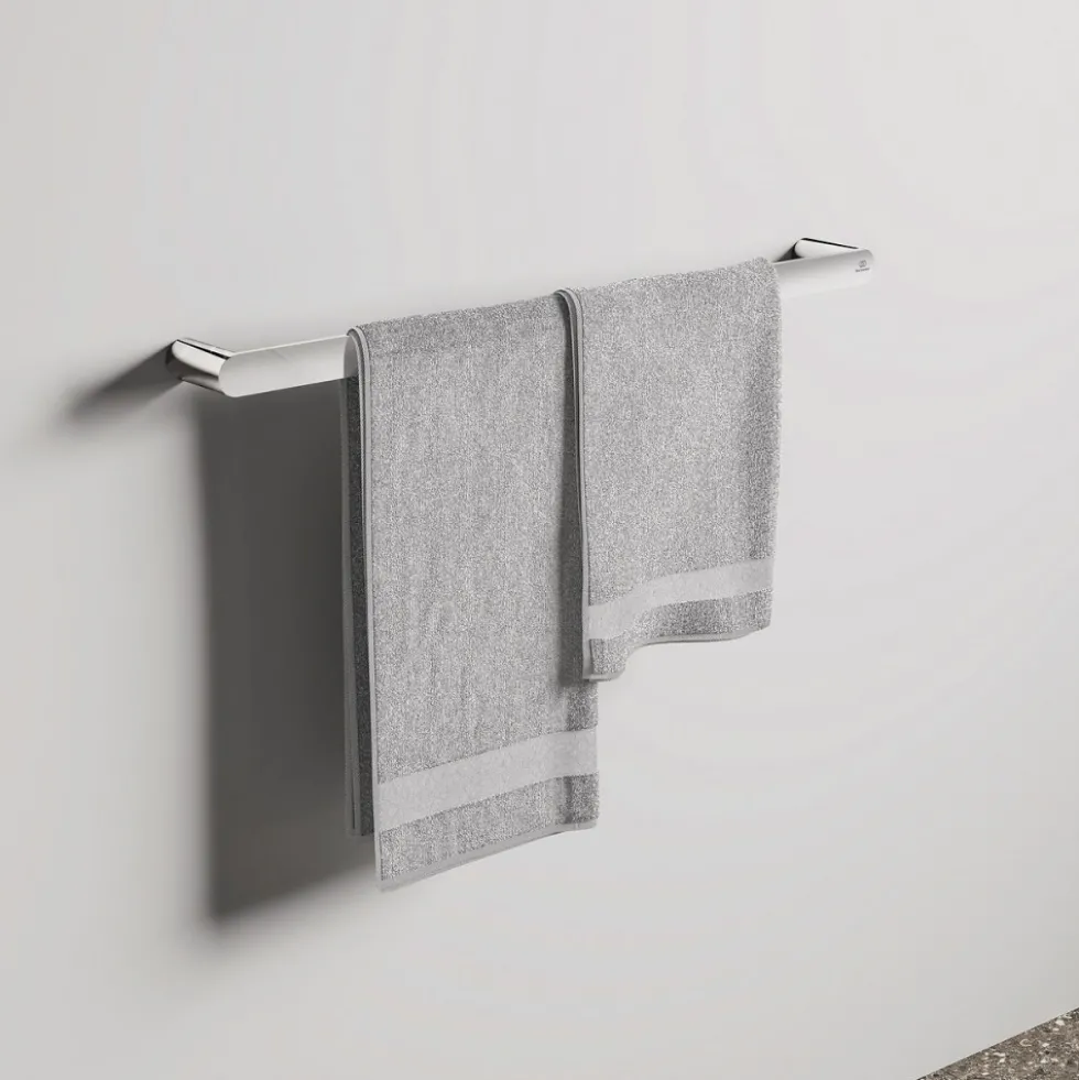 Porte-serviettes mural - 1 barre - rond - Conca IDEAL STANDARD