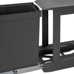 Poubelle de tri sélectif Recycle pour cuisine -1 x 30L -gris anthracite EMUCA