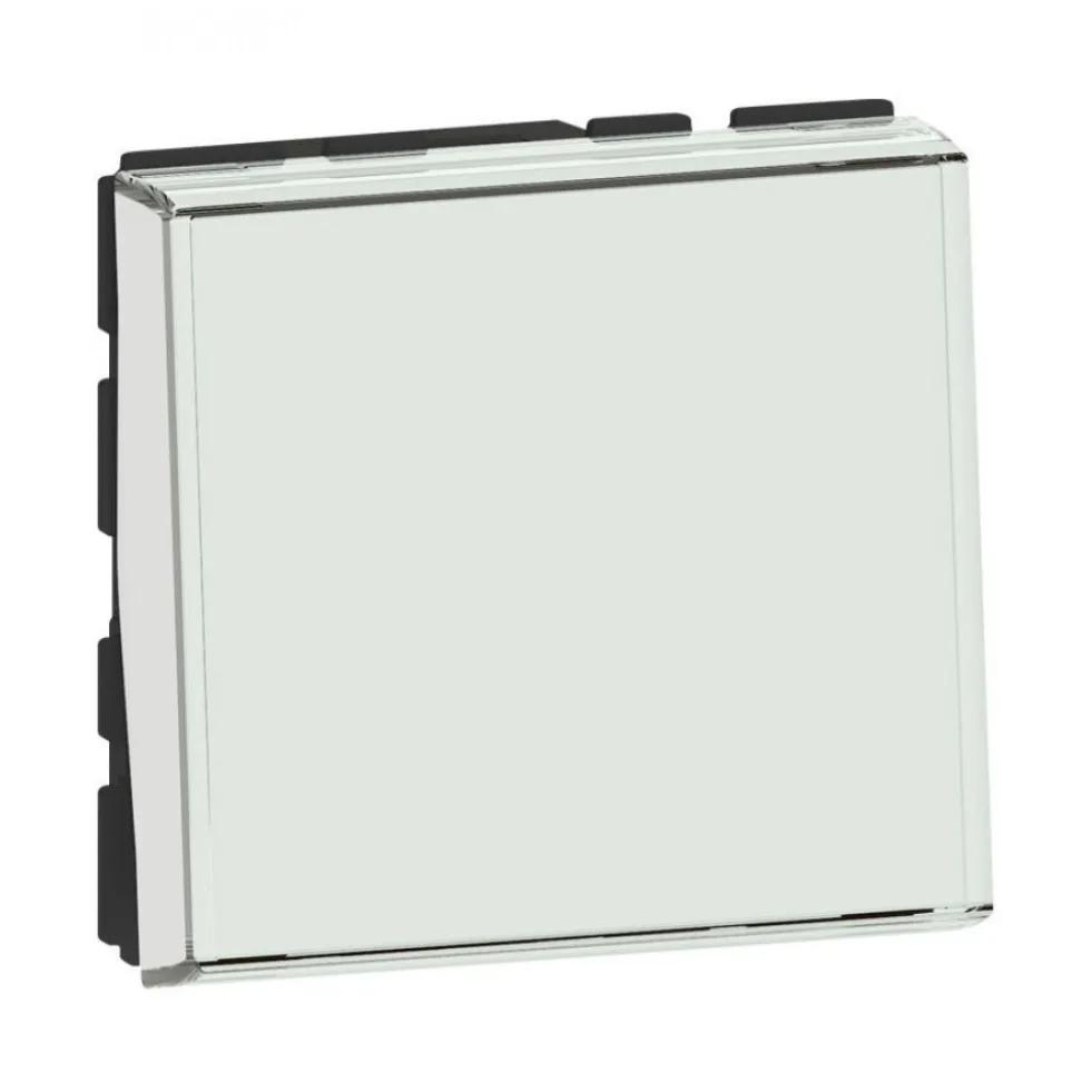 Poussoir inverseur porte étiquette Mosaic - 2 modules - 6A - blanc LEGRAND