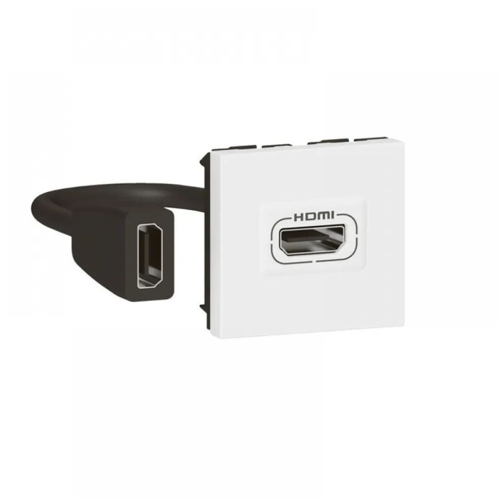 Prise audio/vidéo HDMI Type-A version 2.0 - préconnectorisée - Mosaic LEGRAND