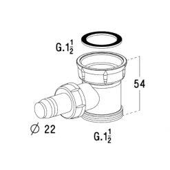 Prise de vidange pour machine à laver NICOLL