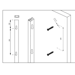 Profil mural - à encastrer ou en applique - pour supports système PIN SALICE