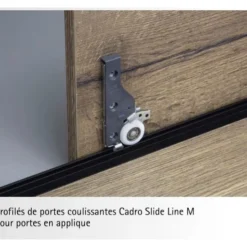 Profil pour porte coulissante pour système Cadro - longueur 3000 mm HETTICH