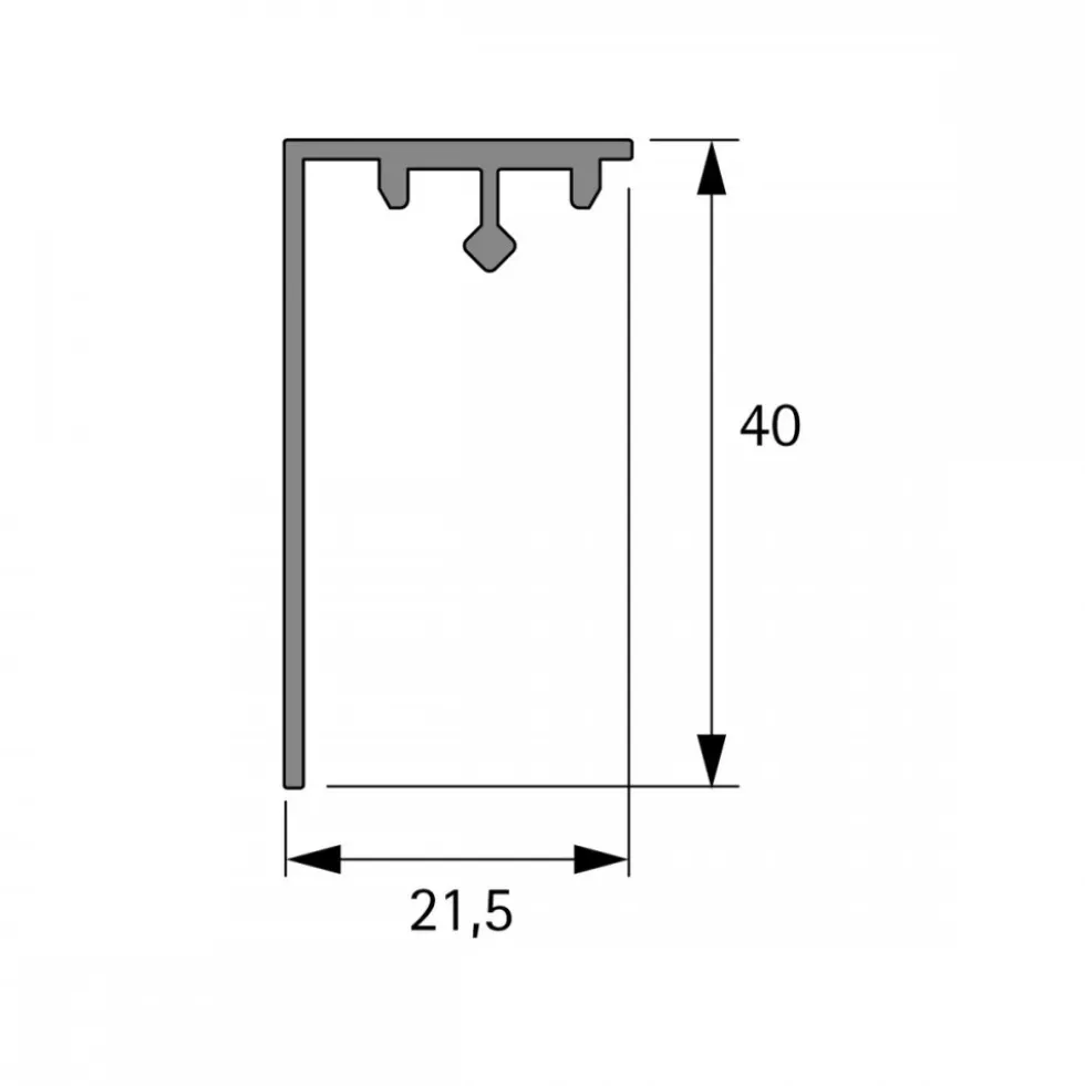 Profil pour tiroir AvanTech YOU et Actro pour système Cadro - 3 m HETTICH