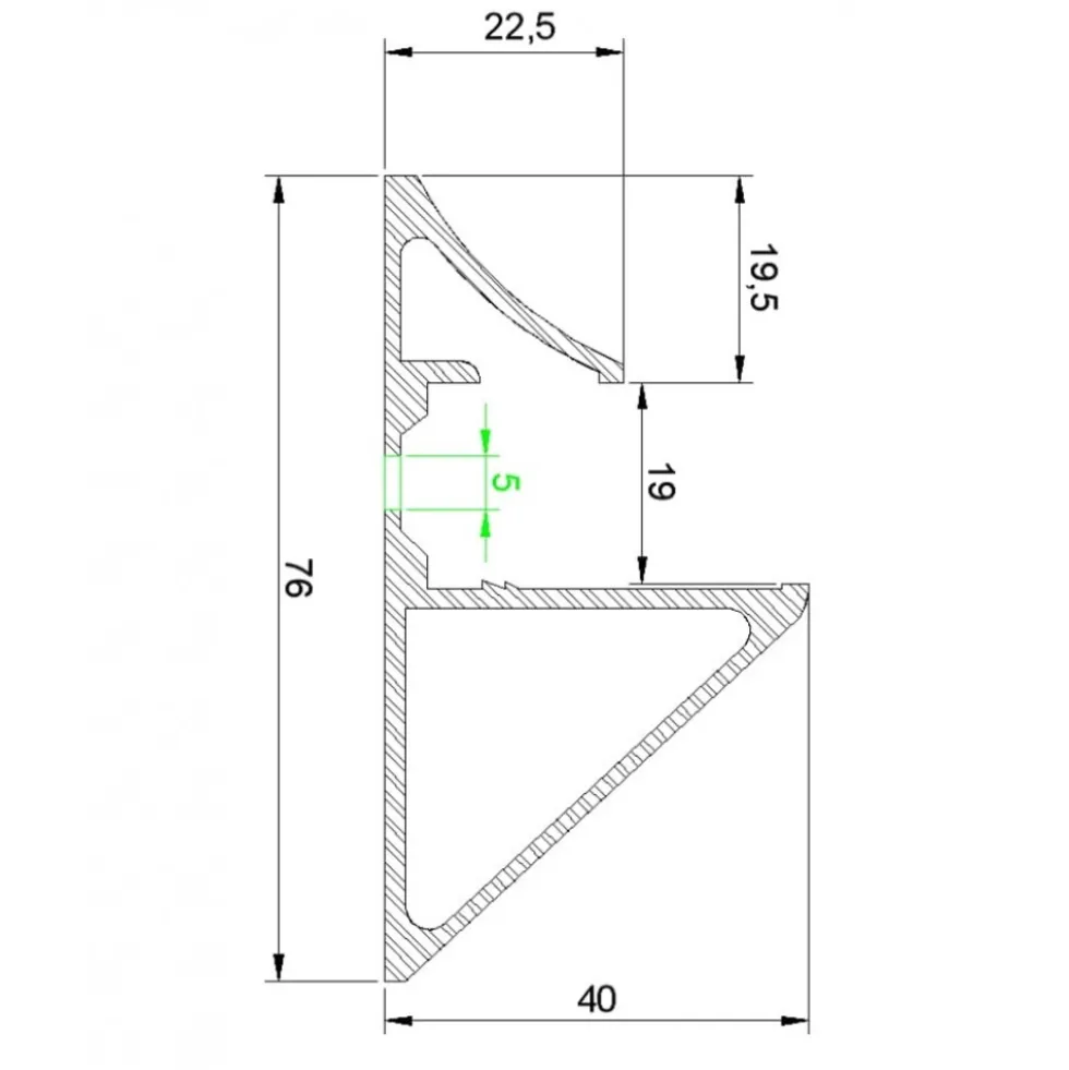 Profils porte-tablettes - longueur de 2 m - aluminium Quincadécor