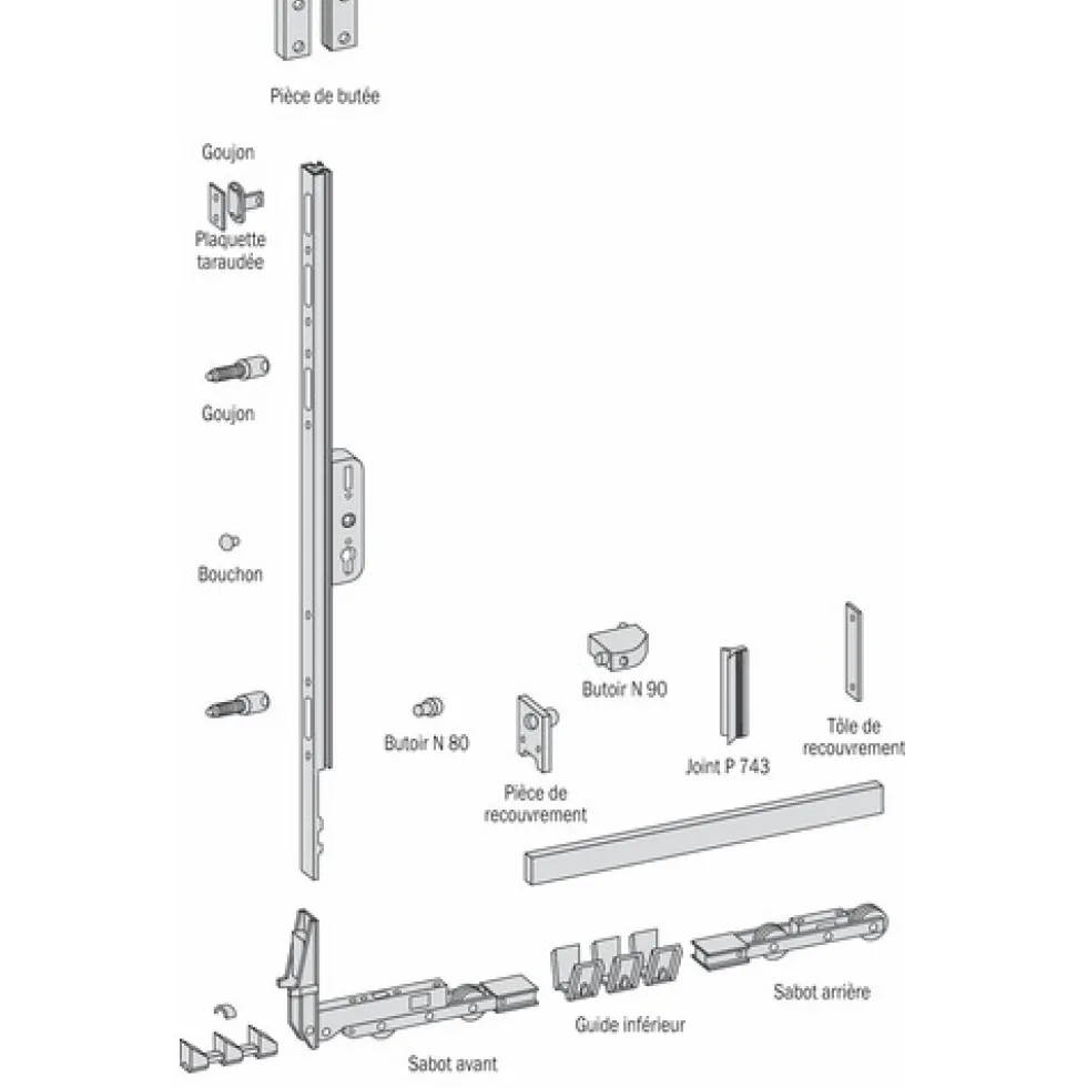 Profil support P1634 - pour seuil à rupture de pont thermique GU 937 FERCO