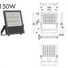 Projecteur extérieur asymétrique 150 W - Rock Asled