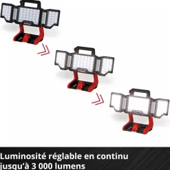 Projecteur triple panneaux LED 18V - TP-CL 18/3000 Li - Solo - Power X-Change EINHELL PROFESSIONAL