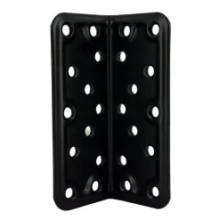 Équerre large d'assemblage à bouts ronds multitrous - 100 x 40 mm Interges