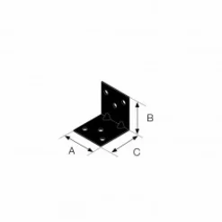 Équerres d'assemblage - finition noire - 10 pièces + 60 vis - EA444/2PB SIMPSON Strong-Tie