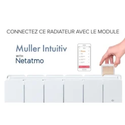 Radiateur électrique chaleur douce Etic compact digital vertical Intuis