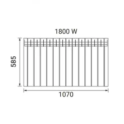 Radiateur électrique à inertie fluide 1800W connecté WiFi - noir - Eoniq ROINTE