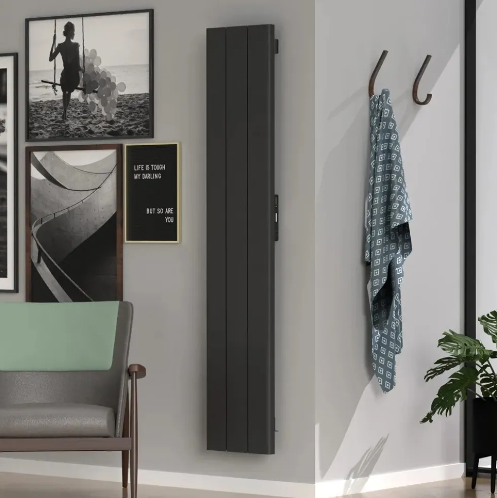 Radiateur électrique vertical 1500W connecté WiFi - noir - Palaos ROINTE
