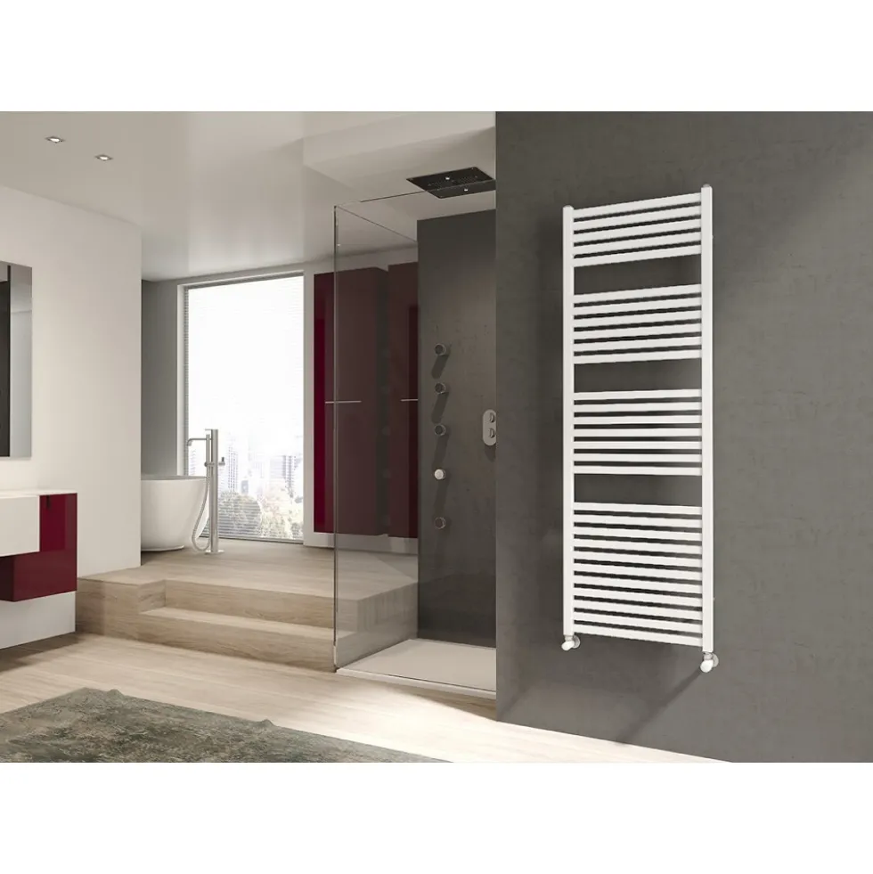 Radiateur sèche-serviettes eau chaude - 750 W - blanc - Quadré RSS IRSAP