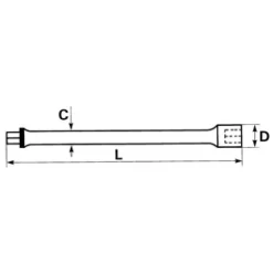 Rallonge angulaire pour cliquet 1/2 S-215-SP SAM OUTILLAGE