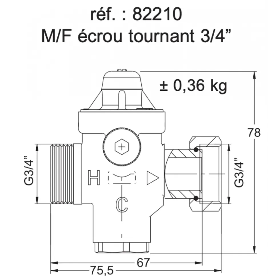 Réducteur de pression pour chauffe-eau Redufix WATTS