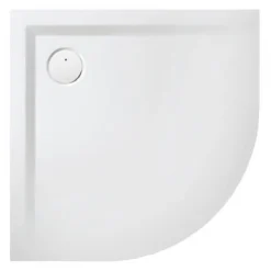 Receveur de douche antidérapant - Space Mineral blanc - 1/4 de rond LEDA