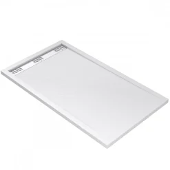 Receveur de douche effet pierre blanc - caniveau - Pedra AURLANE