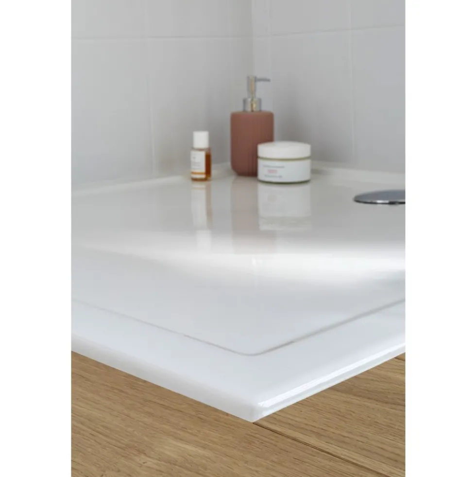 Receveur de douche extra-plat 120x80cm en céramique - blanc - Camille JACOB DELAFON