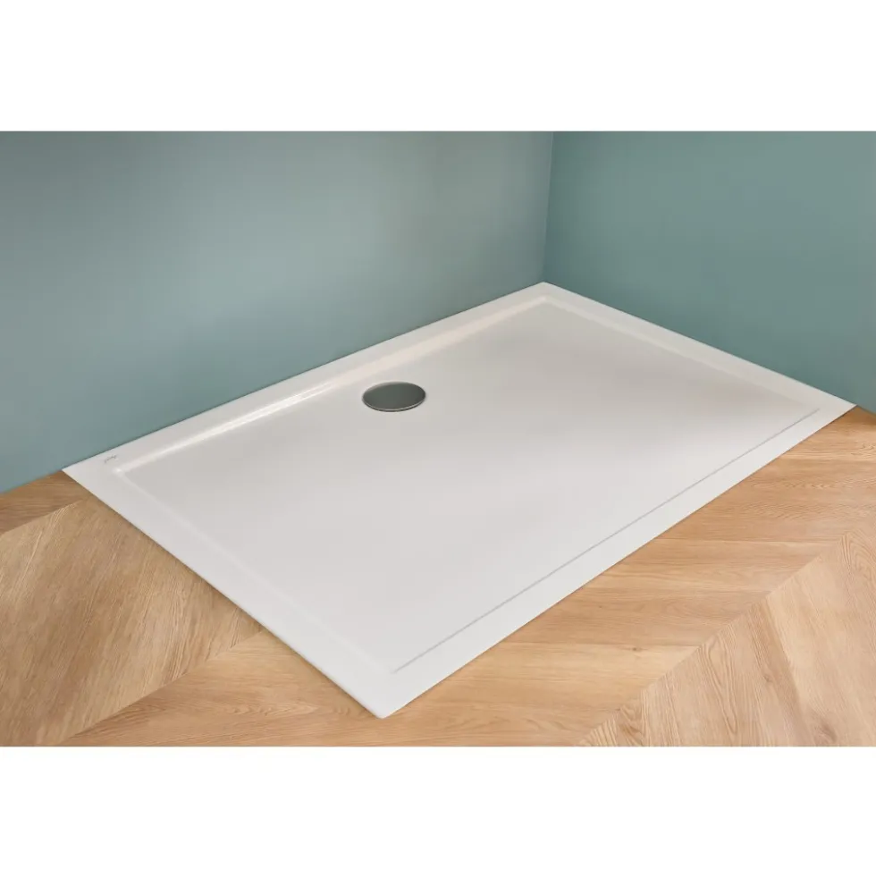 Receveur de douche extra-plat 120x80cm en céramique - blanc - Camille JACOB DELAFON