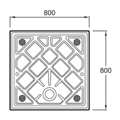 Receveur de douche extra-plat 80x80cm en céramique - blanc - Camille JACOB DELAFON
