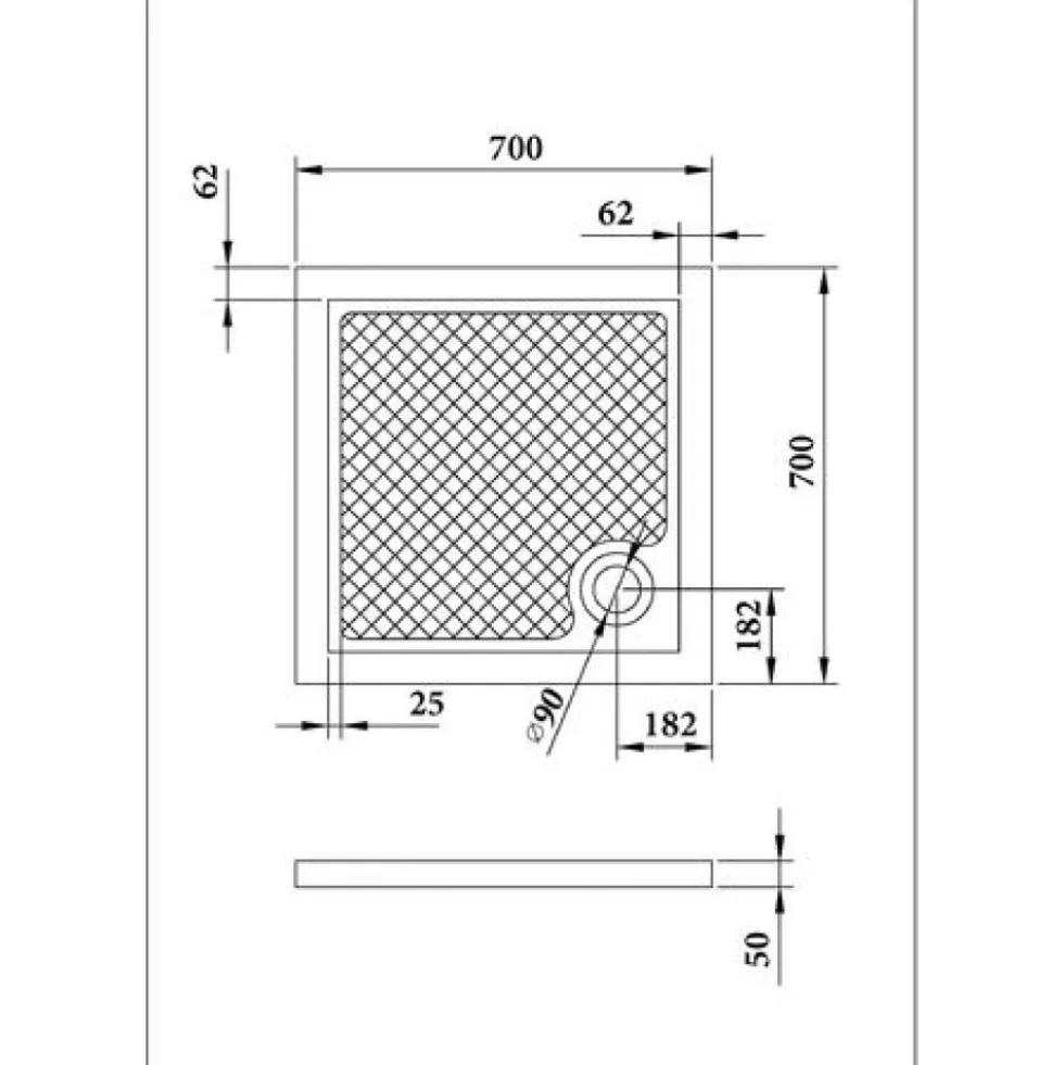 Receveur rectangulaire à poser Acrylique - différentes dimensions-Pure AURLANE