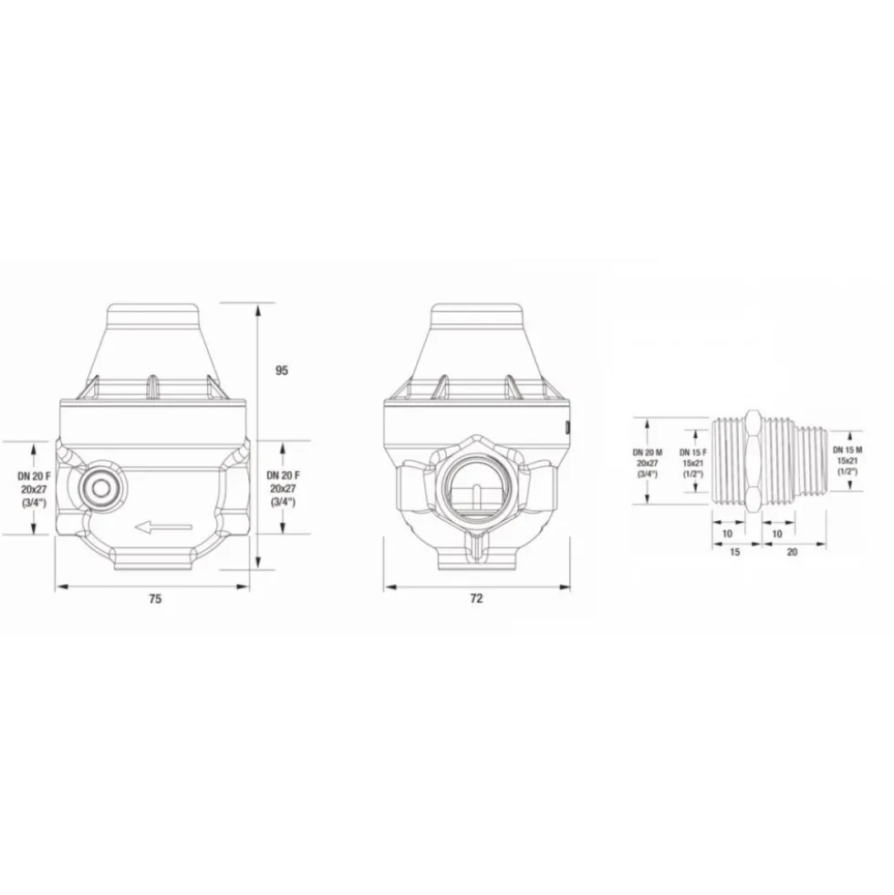 Reducteur de pression eau froide et eau chaude - Isobar+ CC ITRON