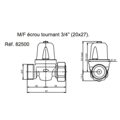 Reducteur de pression pour chauffe-eau ECS Redubar WATTS