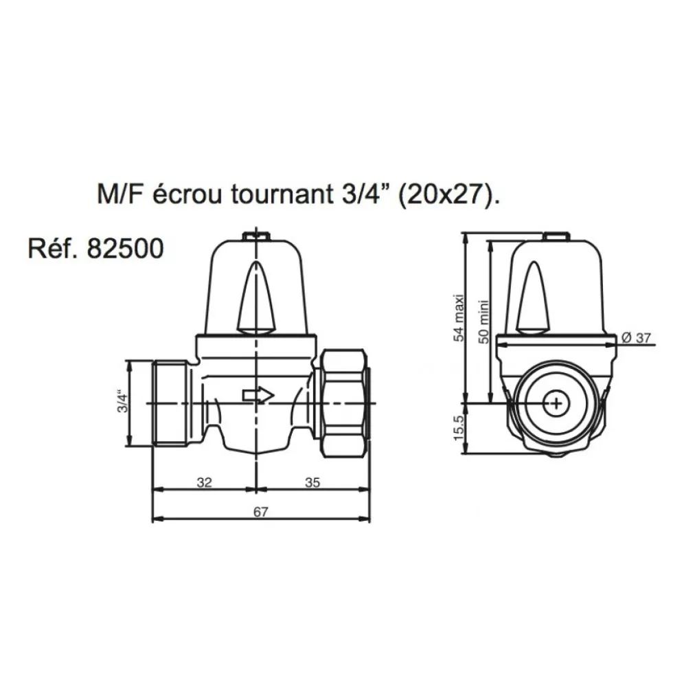 Reducteur de pression pour chauffe-eau ECS Redubar WATTS