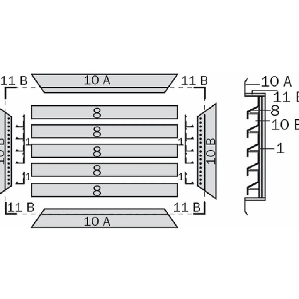 Ressort-clip 419 pour assemblage de grille 411 RENSON