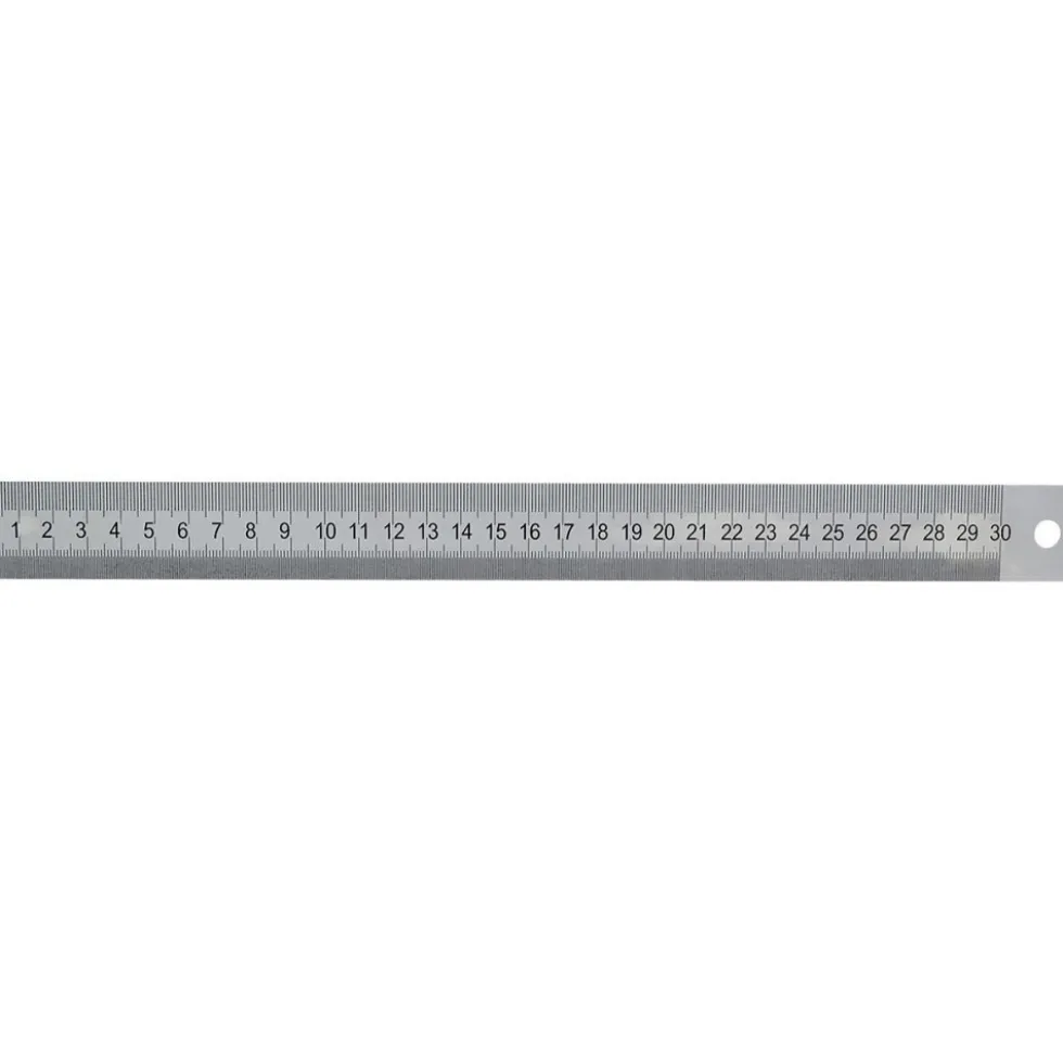 Réglet gradué semi-rigide - chromé mat - 300 x 30 x 1 mm FEKU FRANCE UNIVERSAL DIFFUSION