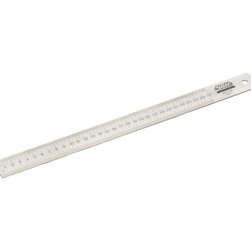 Réglet semi-rigide en acier inoxydable de grande dimension - 2 mètres SAM OUTILLAGE