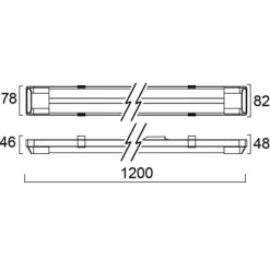 Réglette LED - 30W - IP20 - Batten Twin SYLVANIA