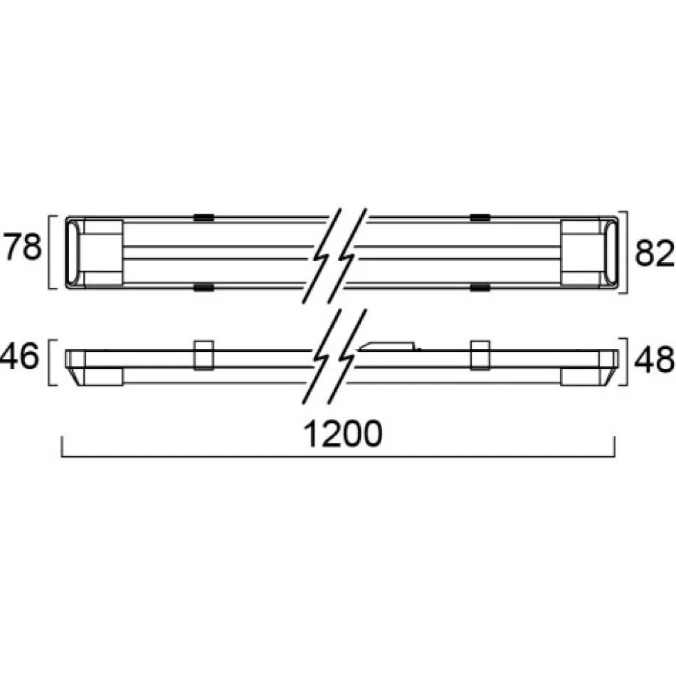 Réglette LED - 30W - IP20 - Batten Twin SYLVANIA