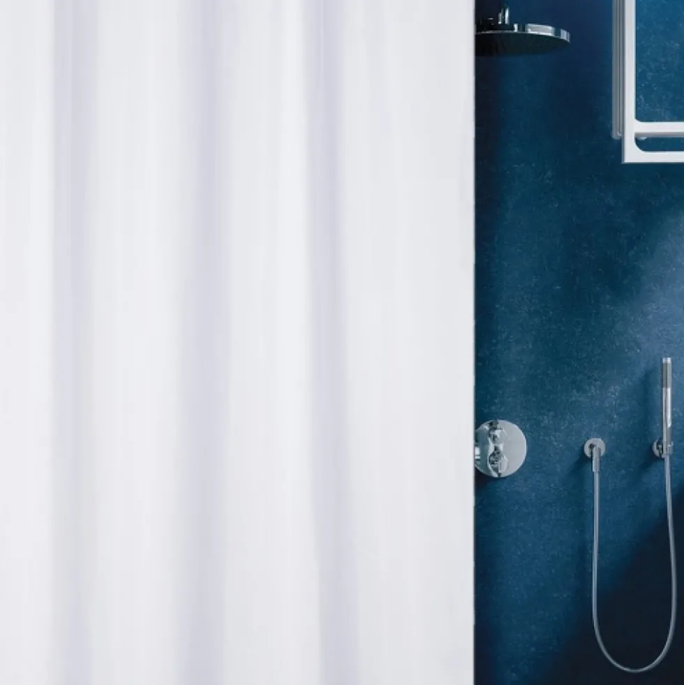 Rideau de douche - 240 x 200 cm - Blanc - Polyester - Pure SPIRELLA