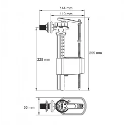 Robinet flotteur seul - alimentation latérale - SR+ DUBOURGEL