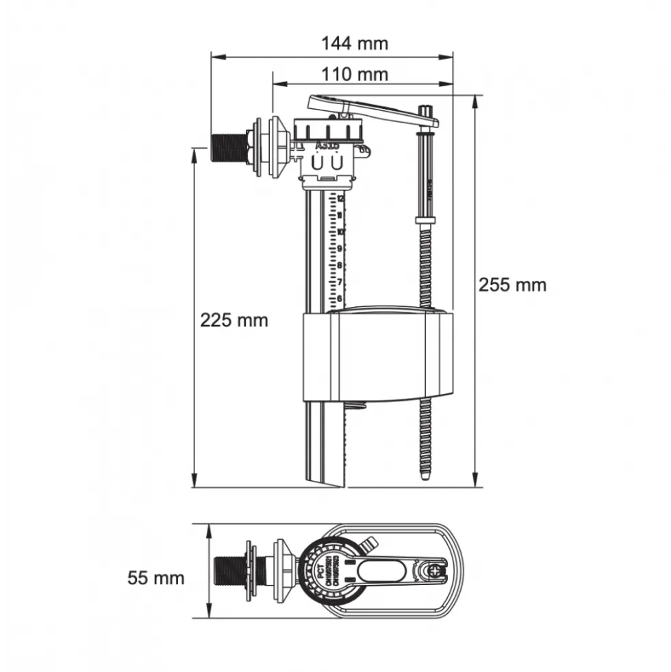 Robinet flotteur seul - alimentation latérale - SR+ DUBOURGEL
