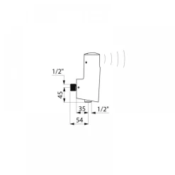 Robinet électronique pour urinoir - détection infrarouge - Tempomatic 4 DELABIE