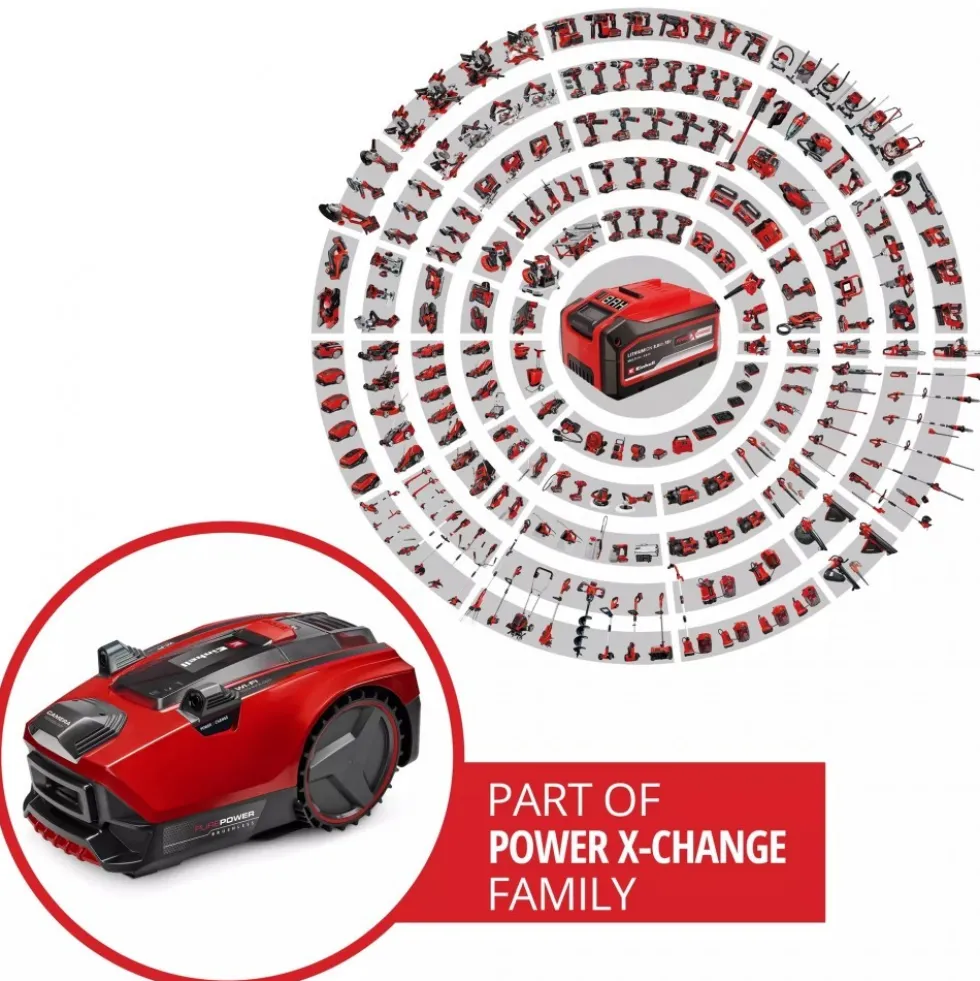 Robot tondeuse FREELEXO CAM PLUS 600 + kit d'accessoires - Power X-Change EINHELL